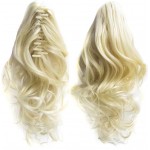 Extensie de par coada ondulata cu cleste 30 cm Cod  SS30-141613 Blond Deschis
